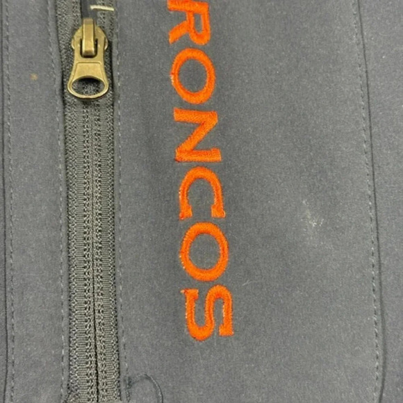 NFL Denver Broncos Mens Large Jacket Full Zip Navy Blue and Embroidered Bronco - Picture 7 of 12